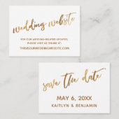 Carte De Visite Site Web des Mariages Décontractés modernes et sau (Devant / Derrière)