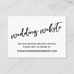 Carte De Visite Site Web des Mariages Décontractés modernes et sau