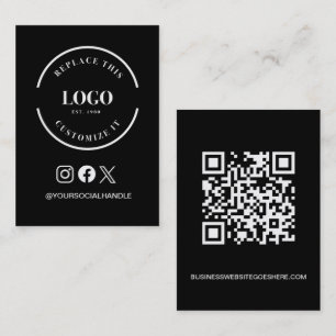 Carte De Visite Site Web du grand logo icônes sociales Personnalis