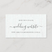 CARTE DE VISITE SITE WEB DU MARIAGE FLORAL BOHO NAVY BARN BLUSH AN (Dos)