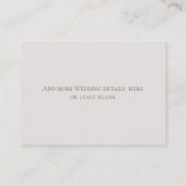 Carte De Visite Site Web du Mariage | Sauge Argentée Eucalyptus (Dos)