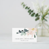 CARTE DE VISITE SITE WEB DU MARIAGE SOFT BLUSH GOLD FLORAL WATERCO (Debout devant)