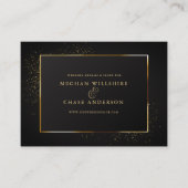 Carte De Visite SITE WEB MARIAGE | Elégante Parties scintillant no (Devant)