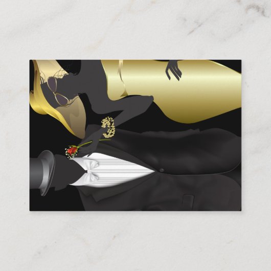 Carte De Visite SITE WEB MARIAGE | Elégante Parties scintillant no (Dos)