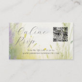 Carte De Visite Site Web mariage en ligne RSVP QR Code nuages (Devant)