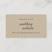 CARTE DE VISITE SITE WEB MARIAGE FLORAL VERT ÉLÉGANT ET PROPRE (Dos)