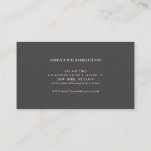 Carte De Visite Site Web professionnel blanc et gris minimal moder (Dos)