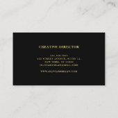 Carte De Visite Site web professionnel minimal noir et blanc moder (Dos)