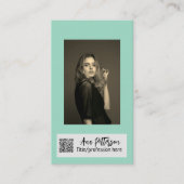 Carte De Visite site web QR code email social professionnel modern (Devant)