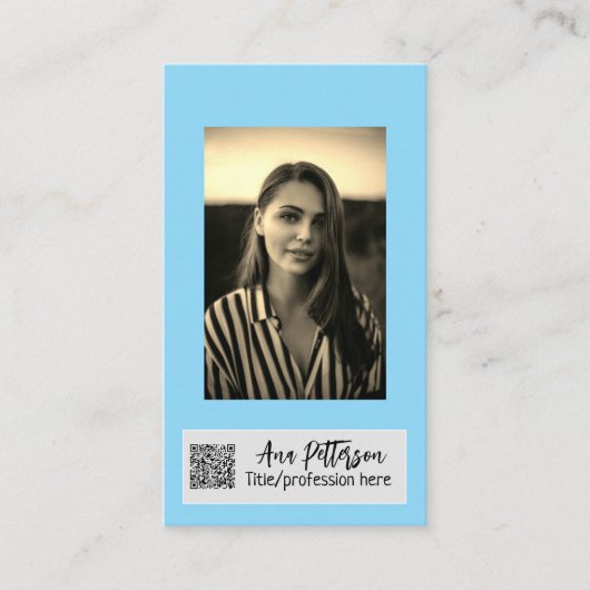 Carte De Visite site web QR code email social professionnel modern (Devant)