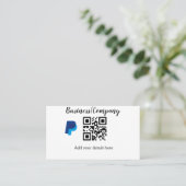 Carte De Visite Site web simple de société commerciale code-barres (Debout devant)