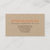 Carte De Visite Sitting Buddha Scène Spa méditative Kraft (Dos)