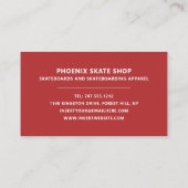 Carte De Visite Skate Shop, Skateboard (Dos)