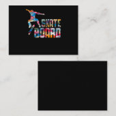 Carte De Visite Skateboard Stunt Jump Boys Skateboard (Devant / Derrière)