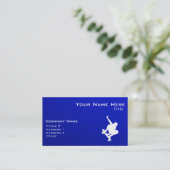 Carte De Visite Skateboarding bleu (Debout devant)