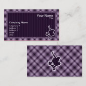 Carte De Visite Skateboarding pourpre (Devant / Derrière)