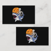 Carte De Visite Skeleton équitation Requin Drôle Halloween Costume (Devant / Derrière)