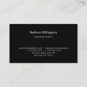 Carte De Visite Skeleton Key Logo Immobilier, Broker Dark Green (Dos)