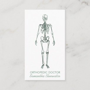 Carte De Visite Skeleton orthopédique sculpt Cadet bleu vert bleu