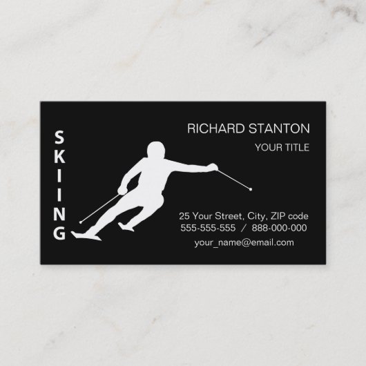 Carte De Visite Ski (Devant)