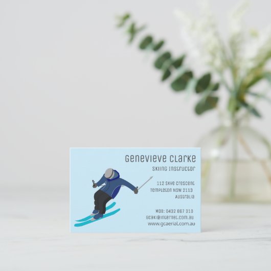 Carte De Visite Ski (Debout devant)