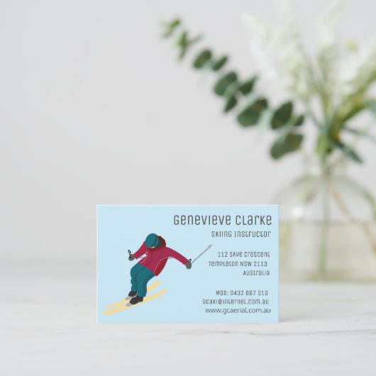 Carte De Visite Ski (Debout devant)