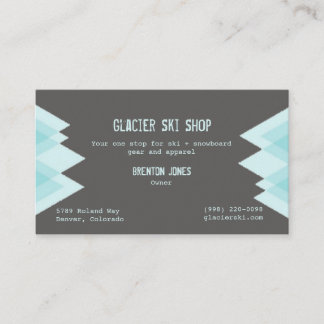 Carte De Visite Ski + Affaires d'instructeur de surf des neiges