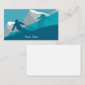 Carte De Visite Ski alpin personnalisé (Devant / Derrière)