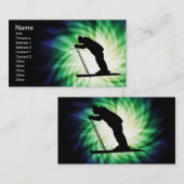 Carte De Visite Ski de neige de fond cool (Devant / Derrière)