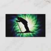 Carte De Visite Ski de neige de fond cool (Dos)