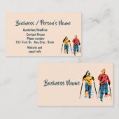 Carte De Visite Ski de ski Classes de ski sur mesure Affaires (Devant / Derrière)