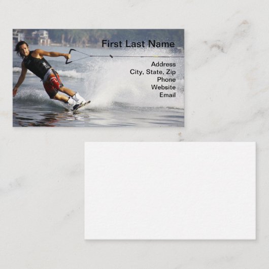 Carte De Visite Ski d'eau (Devant / Derrière)