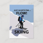Carte De Visite Skiing Just Go With The Flow Skiing (Devant)
