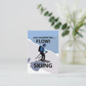 Carte De Visite Skiing Just Go With The Flow Skiing (Debout devant)