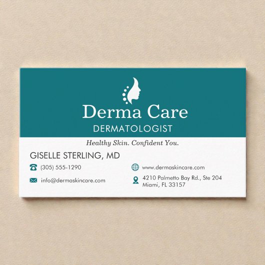 Carte De Visite Skin Care Center Dermatologist 