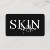 Carte De Visite Skin Care QR Code  Black White (Devant)
