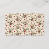 Carte De Visite Skull with Hearts (Dos)