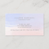Carte De Visite Sky Blue Pink Ombre moderne Beauté ou professionne (Dos)