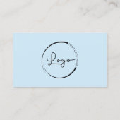 Carte De Visite Sky Blue Professional Company Logo Code QR (Dos)