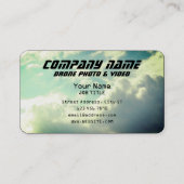 Carte De Visite Sky objectif abstrait professionnel (Dos)