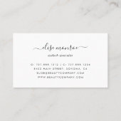 Carte De Visite Sky Watercolor Lash Services (Dos)