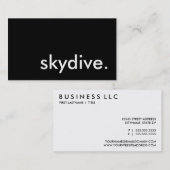 Carte De Visite skydive. (Devant / Derrière)