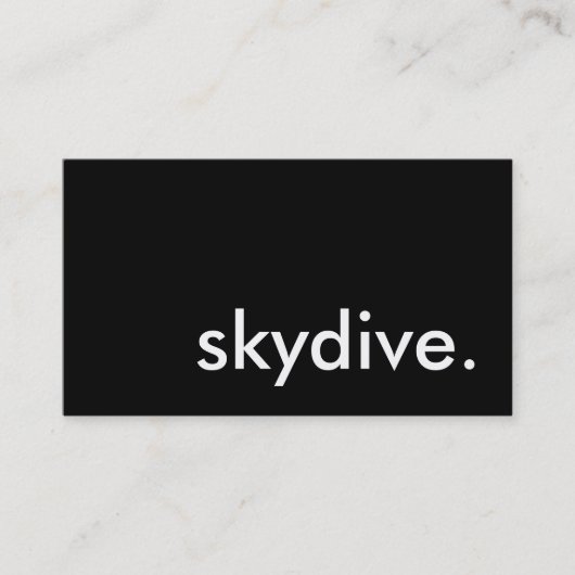 Carte De Visite skydive. (Devant)