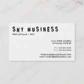 Carte De Visite skydive ! (photo parfaite) (Dos)