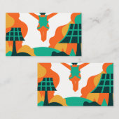 Carte De Visite Skydiver Descending Over Solar Powered Landscape (Devant / Derrière)