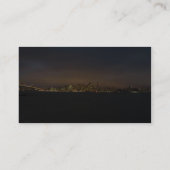 Carte De Visite Skyline Avec La Ville Éclairée Dans Les Nuages Sur (Dos)