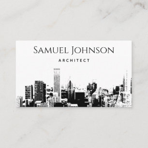 Carte De Visite Skyline City Drake Uptown Downtown Architect