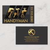 Carte De Visite Slanting Gold Home Handyman Tools (Devant / Derrière)