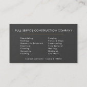 Carte De Visite Slate Stone Gold Modern Building Construction  (Dos)