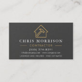 Carte De Visite Slate Stone Gold Modern Building Construction  (Devant)